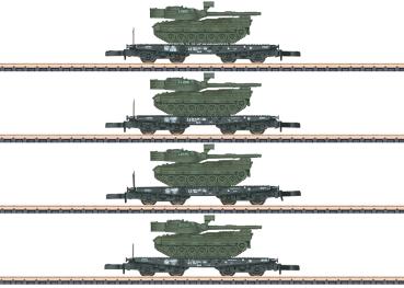 Panzertransportwagen-Set Rlmmp 700, DB, 4-tlg., Ep.IV