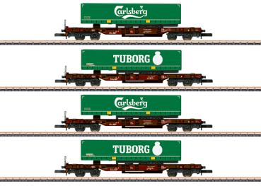 Taschenwagen-Set "Carlsberg/Tuborg", AAE Cargo, 4-tlg., Ep.VI