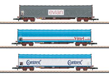 Schiebeplanenwagen-Set, SNCF, 3-tlg., Ep.V