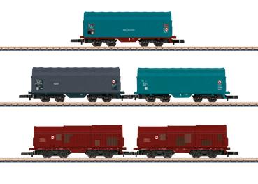 Güterwagen-Set, SNCB, 5-tlg., Ep.VI