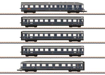 Schnellzugwagen-Set "Blauer Enzian", DB, 5-tlg., Ep.III