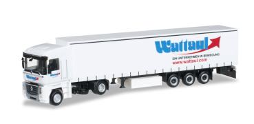 Renault Magnum Gardinenplanen-Sattelzug "Wattaul"