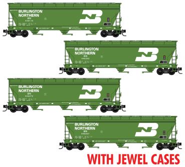 3-bay covered Hoppers - Burlington Northern