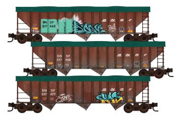 Hopper with Tarp Covers - Burlington Northern Santa Fe