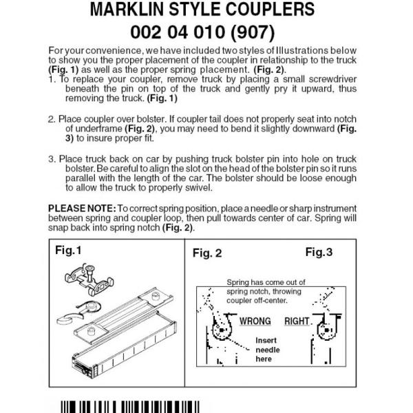 Kupplung für Märklin, 2 Paar