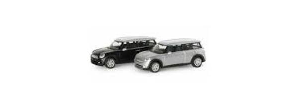 Mini Cooper Clubman, schwarz, silbernes Dach