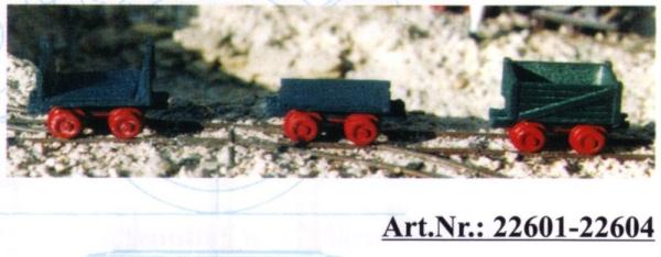 Feldbahnlore als Plateauwagen, grau