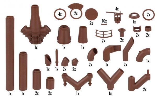 großes Rohrleitungs-Set