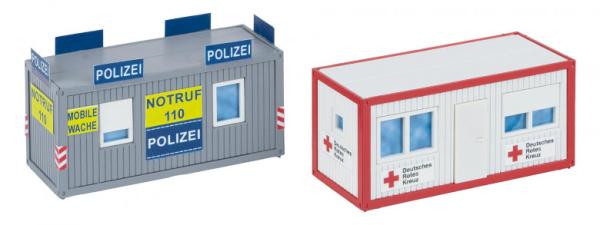 Bürocontainer Polizei und DRK