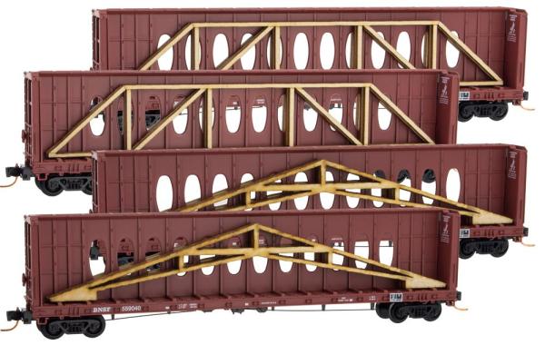 60´ Centerbeam Flat Cars - Burlington Northern Santa Fe