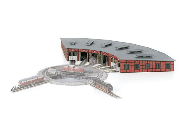 Bausatz: 2 x 3-ständiger Ringlokschuppen