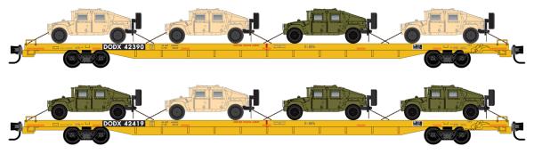89' DODX with 8 Humvee Vehicles, 2-tlg.