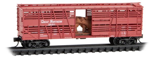 Great Northern #55211 with Cattle Load
