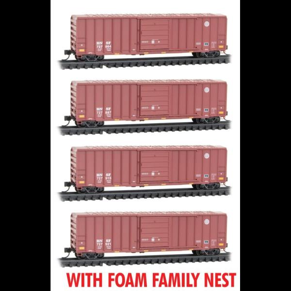 50’ Rib Side Boxcars - Burlington Northern Santa Fe