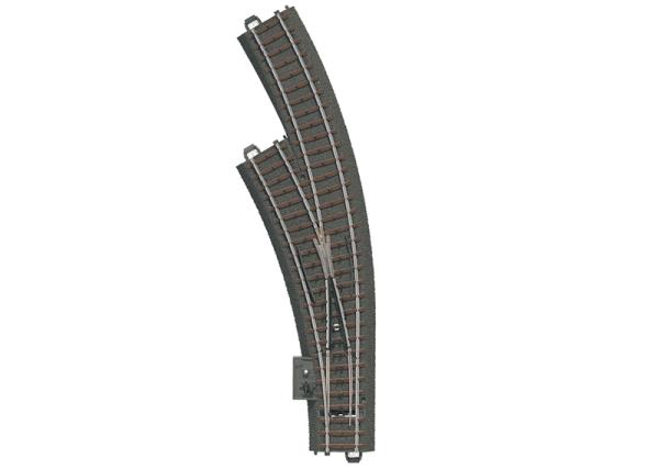 Bogenweiche links, R 1