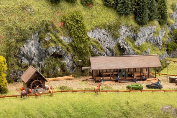 Sägewerk und Wassermühle