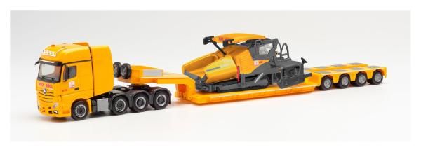 Mercedes-Benz Actros Tieflade-SZ mit Vögele Deckenfertiger "Max Bögl"