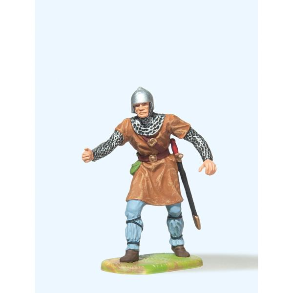 Normanne, Steinschleuderhebel bedienend