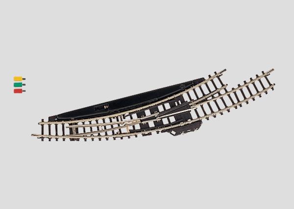elektrische Bogenweiche, links, R=195mm
