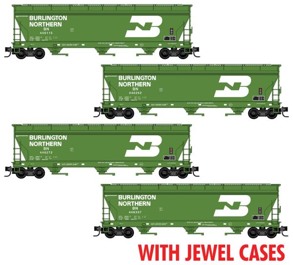 3-bay covered Hoppers - Burlington Northern