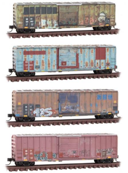 50´ Boxcars - Missouri / Kansas / Texas, gealtert